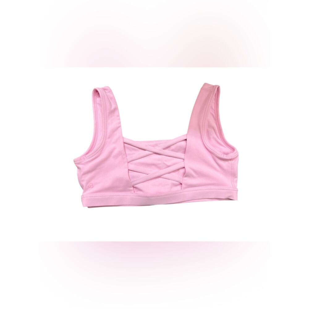 Blogilates Powder Pink Crisscross Sports Top, Size Medium NWT